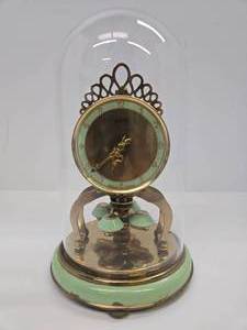 lot 214 image: Nice Looking Old Vintage German SCHATZ Enameled Brass Clock