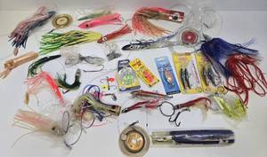 lot 33 image: Group of Larger Sized Deep Sea etc Fishing Lures