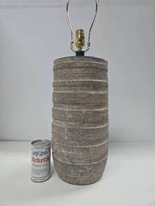 lot 23 image: Quality Signed Designed Heavy Textured Ceramic Table Lamp by The Currey Company