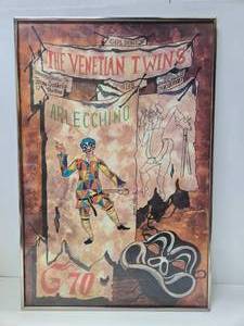 lot 29 image: Great Looking Vintage 1970s Guthrie Theater Poster for the VENETIAN TWINS