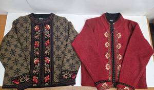 lot 44 image: 2 Scandinavian Style Nordic Wool Sweaters - Ladies M