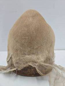 lot 73 image: Antique Wooden Hat Makers Wooden Head Mold wGreat Patina
