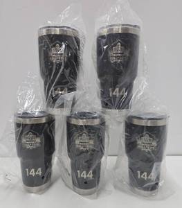 lot 50 image: 5 Brand New YETI Pro Football Hall of Fame Insulated Tumblers