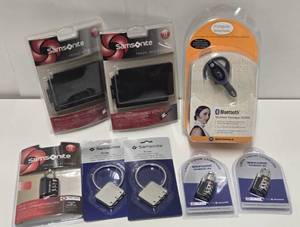 lot 116 image: Group of Brand New Travel Items & Bluetooth Headset