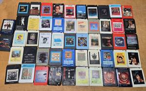 lot 141 image: Large Lot of 50 Vintage 8-Track Cassette Tapes