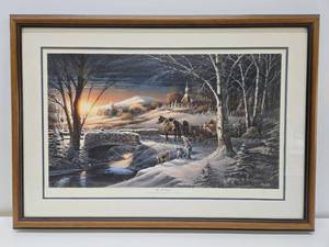lot 264 image: Framed Signed Numbered Print by Terry Redlin - Almost Home