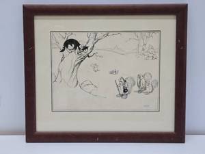 lot 269 image: Framed Signed Original 1920s Illustration Artwork by Thelma Gooch