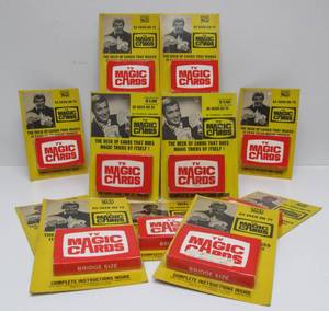lot 152 image: Lot of NOS 1970s Unopened Magic Trick Card Decks - TV Magic Cards