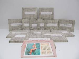 lot 155 image: Lot of NOS Vintage GIL ELVGREN Pinup Girl Desk Calendars