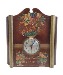 lot 359 image: Orig Vintage 1930s Deco Whiskey Advertising Clock