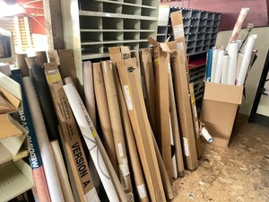 lot 374 image: HUGE Lot of LARGE Size Vinyl etc Movie Theater Banners Posters & More