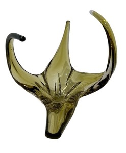 lot 18 image: Chalet Mid-Century Green Art Glass Centerpiece Bowl
