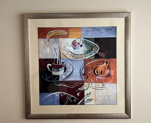 lot 52 image: Framed Abstract Kitchen Still Life Artwork