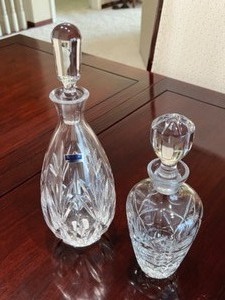 lot 59 image: Pair of Cut Crystal Decanters with Stoppers