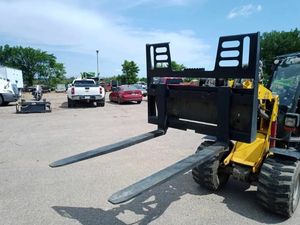 lot 25 image: Universal Mount Bobcat Skid Loader Skid Steer Walk Through Pallet Fork Attachment