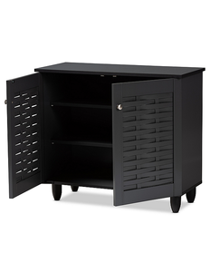 lot 9 image: Baxton Studio Winda 2-Door Shoe Storage Cabinet