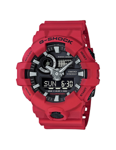 lot 21 image: G-Shock Mens Red AnalogDigital Resin Watch