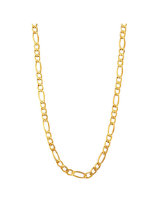 lot 29 image: Tiara 14K Yellow Gold 5.65mm 18 Figaro Chain