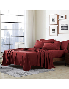 lot 55 image: Swift Home Ultra-Soft Wrinkle & Shrink Resistant Easy-Fit 4-Pc. Sheet Set - Twin