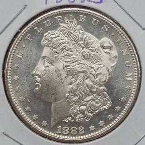 lot 22 image: 1882-S Morgan Silver Dollar, Higher Grade