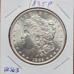 lot 32 image: 1885 Morgan Silver Dollar, Higher Grade
