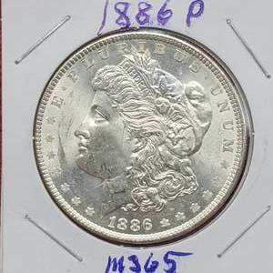 lot 34 image: 1886 Morgan Silver Dollar, Higher Grade