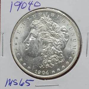 lot 49 image: 1904-O Morgan Silver Dollar, Higher Grade