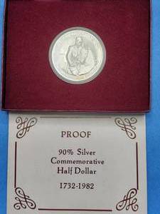 lot 68 image: 1982 Geo. Washingtom Commememorative Half Dollar Proof, 90% Silver