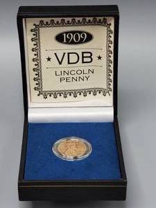 lot 88 image: 1909-VDB Lincoln Cent in Display Case