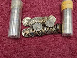 lot 92 image: 3 Rolls 1961, 1962 & 1963 Jefferson Nickels--Uncirculated, Beautiful coins