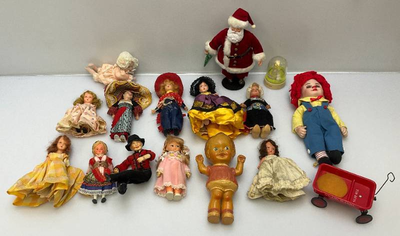lot 13 image: (RELISTED DO TO NO SHOW) Large Lot Of Misc. Vintage Collectible Dolls & More