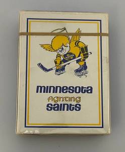 lot 98 image: Vintage Minnesota Fighting Saints Sealed Deck Of Playing Cards