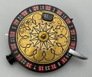 lot 123 image: 1950s Vintage Roulette Wheel Of Fortune Desk Calenadar (Needs Base)