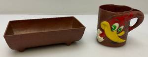 lot 124 image: 1965 WOODY WOODPECKER Bakelite Bowl And Cup