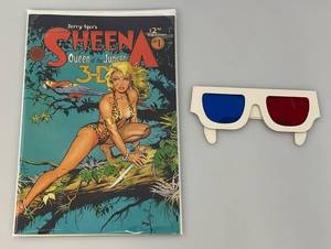 lot 134 image: Sheena 3-D 1984 Blackthorne Comics With 3-D Glasses (Bagged And Carded)