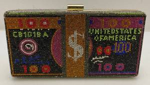 lot 148 image: Letode Womens 100 Dollar Money Clutch Rhinestone Clutch Purse