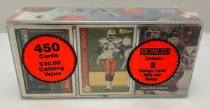 lot 164 image: Variety Pack 450 Misc. Sports Cards In Acrylic Case (Factory Sealed)