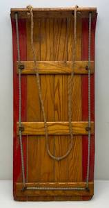 lot 176 image: Vintage Wooden Sled 15 12 x 36