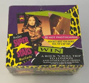 lot 186 image: 1990s Super Stars Pro Set Factory Sealed