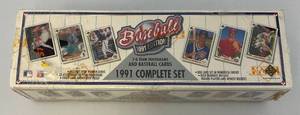 lot 195 image: 1991 Edition Upper Deck Baseball Complete Set (Factory Sealed)