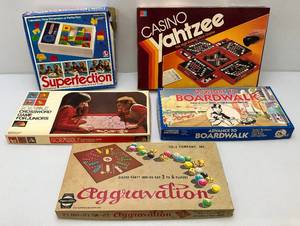 lot 206 image: Misc. Vintage Board Games Including BOARDWALK And More