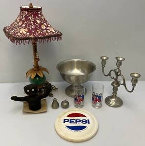 lot 210 image: Misc. Vintage Items Inluding PEPSI, Pewter And More