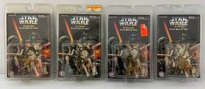lot 23 image: Vintage Collectible Star Wars Die Cast Miniature Key Chains Including Artoo-Detoo, Luke Skywalker, Obi-Wan Kenobi & See-Threepio (New Old Stock)