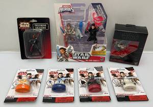 lot 30 image: Misc. STAR WARS Collectible Miniatures Including Die-Cast, Erasers & More (NIB)