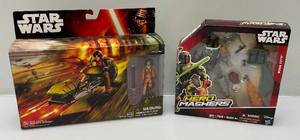 lot 31 image: STAR WARS Hero Mashers Boba Fett & Action Figure Exra  Bridgers Speeder (NIB)