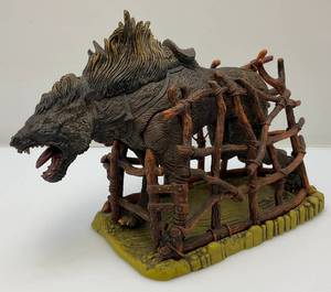 lot 48 image: Vintage RARE Lord Of The Rings Wolf Hound With Cage 8 x 11