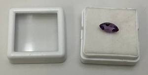 lot 233 image: Lab Created 1.1 CT Pink Amethyst  (In Protective Case)