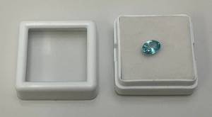 lot 235 image: Lab Created 1.14 CT Blue Zircon Oval (In Protective Case)