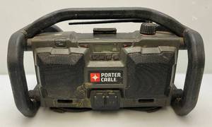 lot 241 image: Porter Cable AMFM Work Site Radio (Works) Dirty But Good