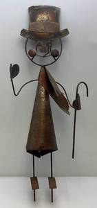 lot 245 image: Metal Garden Snowman Statue